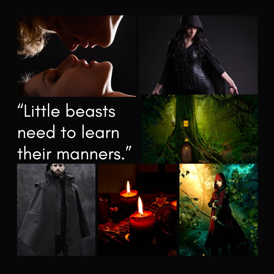 The Soul of the Dragon Fantasy Romance Quote Collage Image that says Little beasts need to learn their manners.